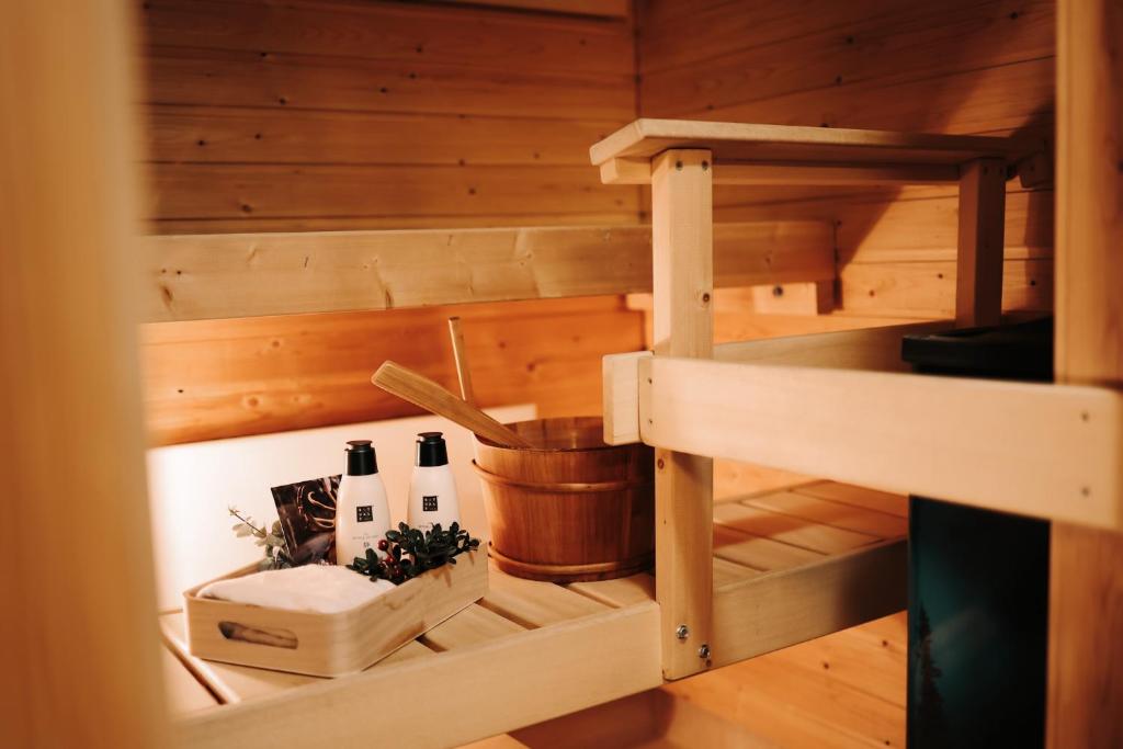 Sauna finlandais privatif dans l'appartement Urban Lapland Apartments à Rovaniemi